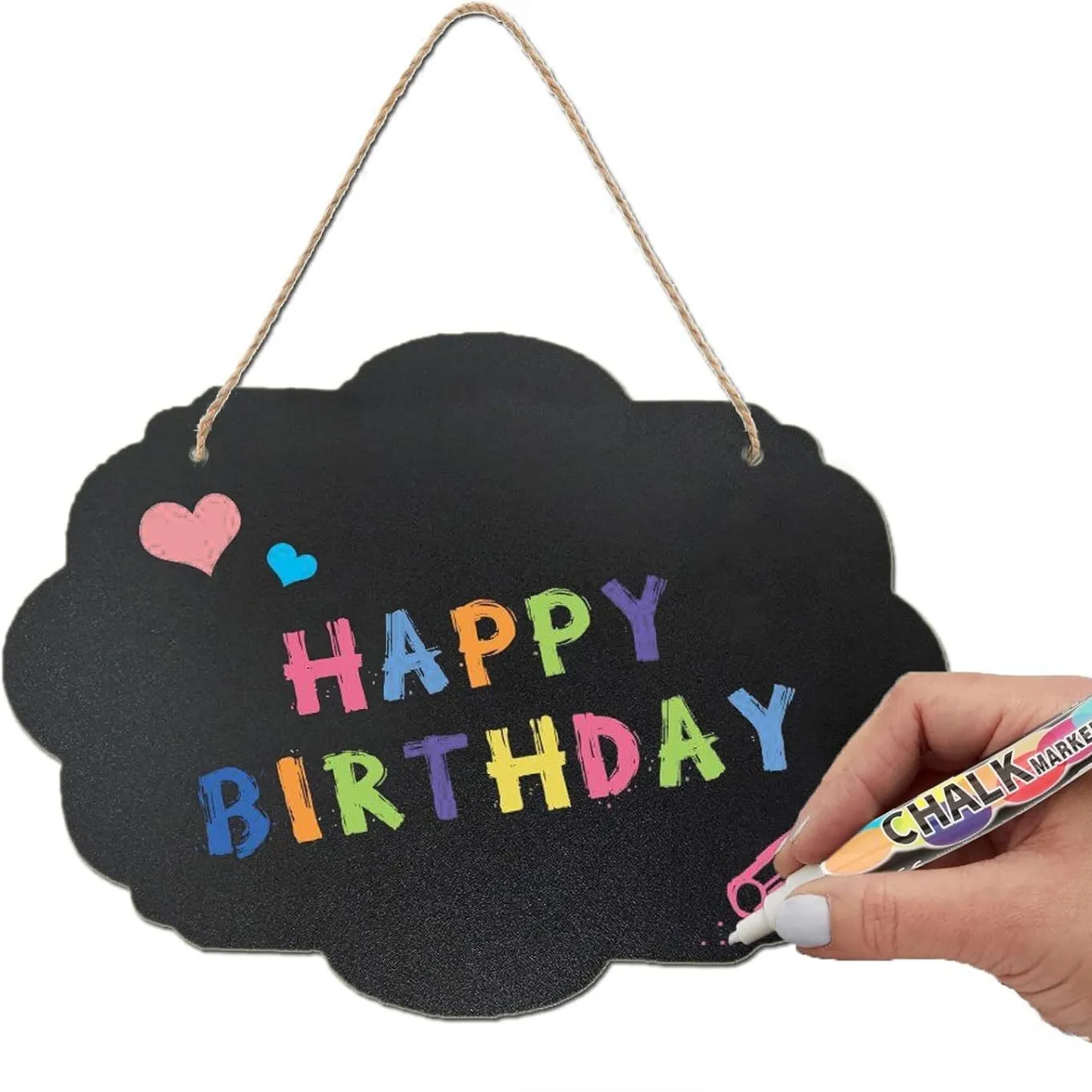 Wooden mini blackboard, four styles, hanging double-sided message board, wall and door decoration, creative mini blackboard sign