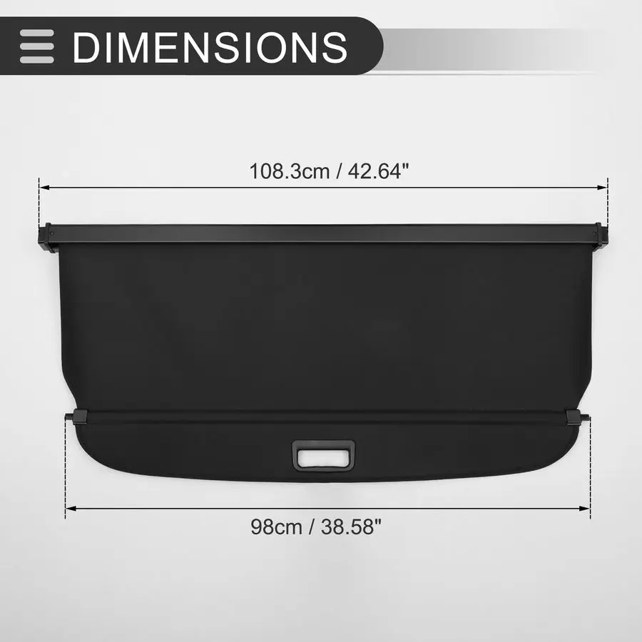 غطاء البضائع القابل للسحب لصندوق السيارة لسيارة Jeep Renegade 20162021 رف الطرود الخلفي للجذع الخلفي غطاء درع الأمان للأمتعة، قماش، لمعان #6