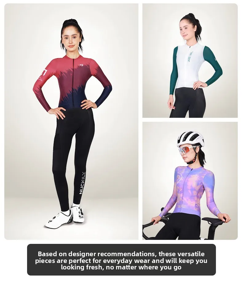 NUCKILY Nahtlose Radhose für Damen, gepolsterte Fahrrad-Leggings, hohe Taille, schnell trocknend, atmungsaktiv, Stretch, 3D-Pad, Rennrad-MTB-Fahrrad-Leggings – Detail 6