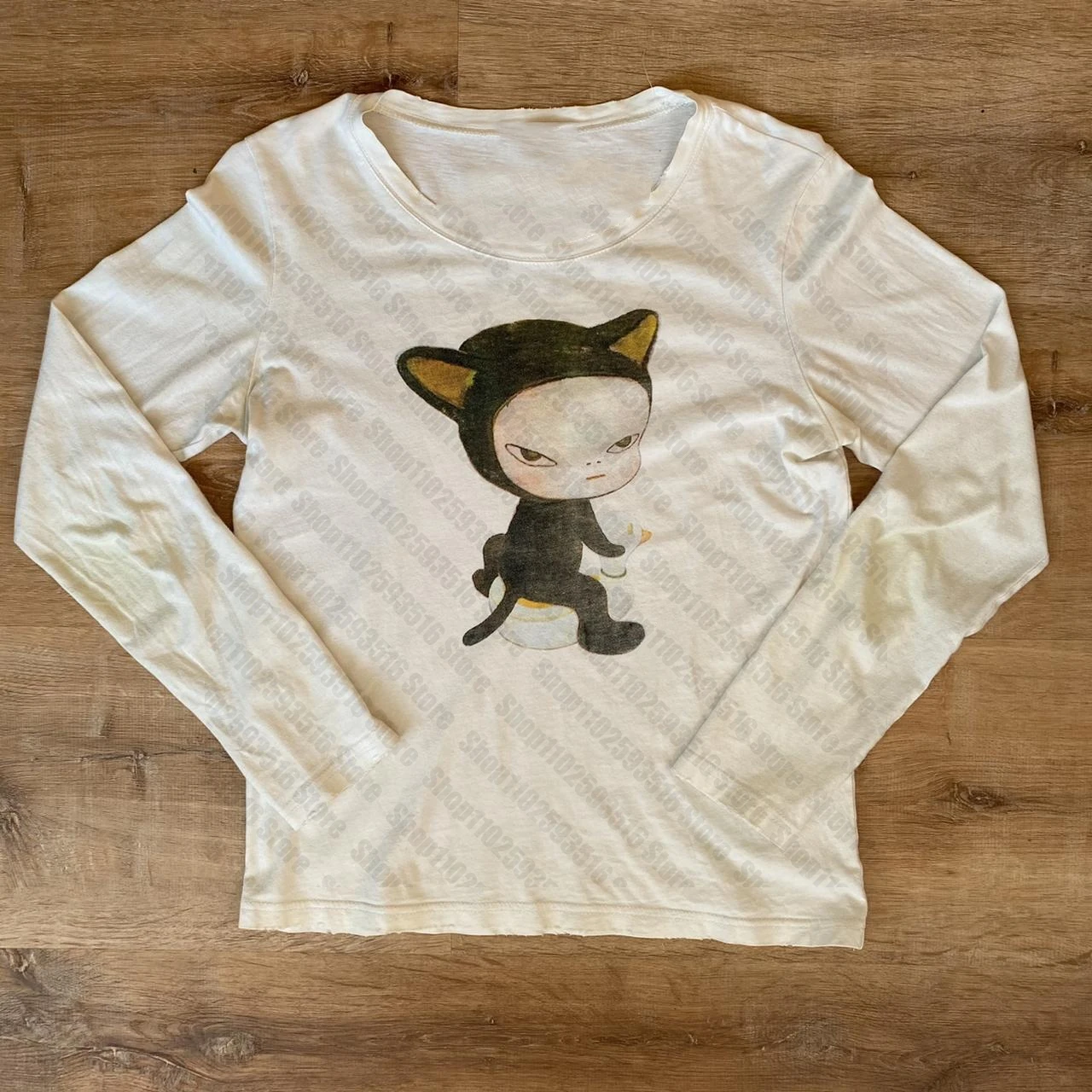 Top corto japonés Y2k Kitty para mujer, camisetas de Anime para chica de los años 2000, camisetas Y2k, ropa femenina Kpop Goth Emo Harajuku