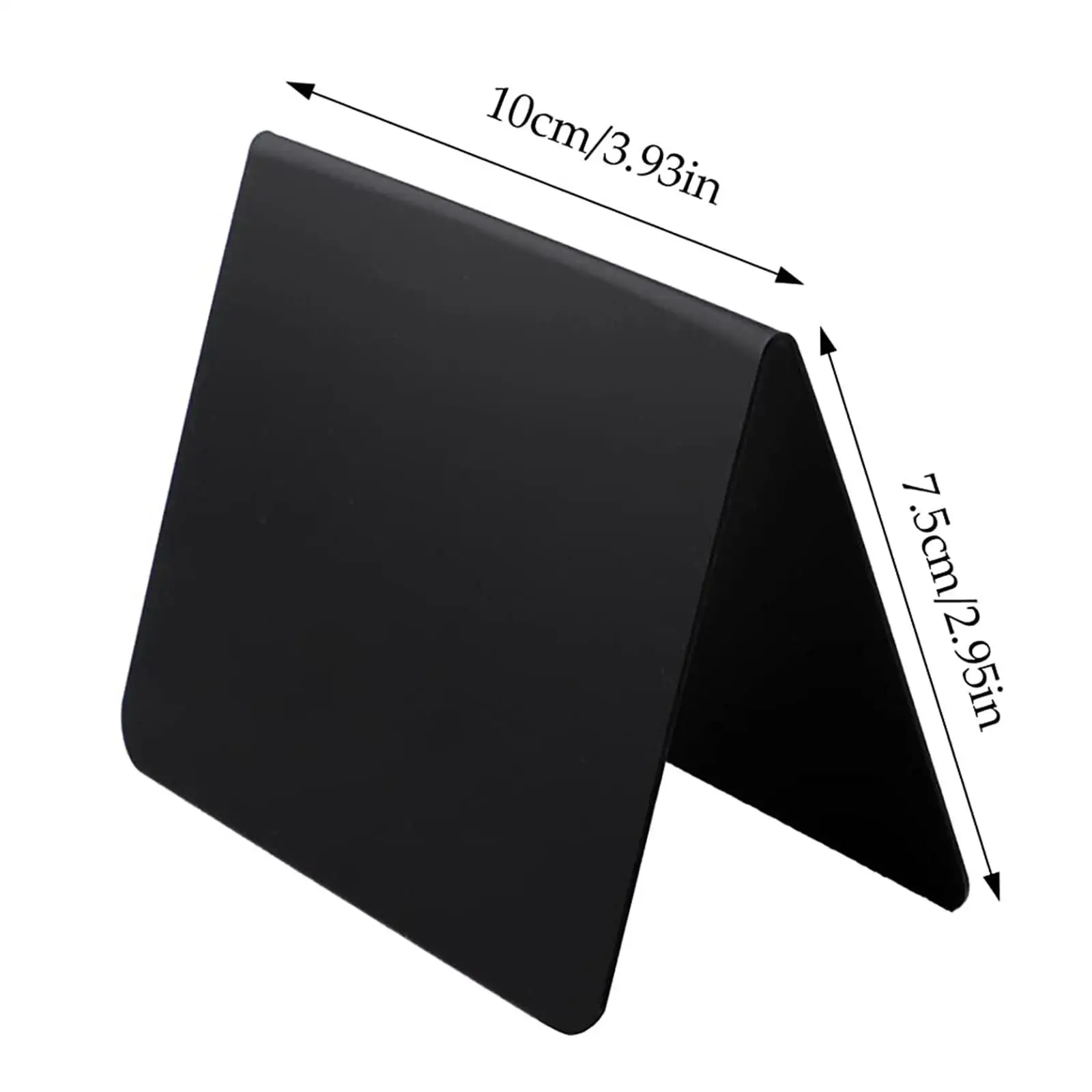 Mini Chalkboards Double Sided Display Signs Rectangular Black PVC Writing Board for Home Shop Event Tables