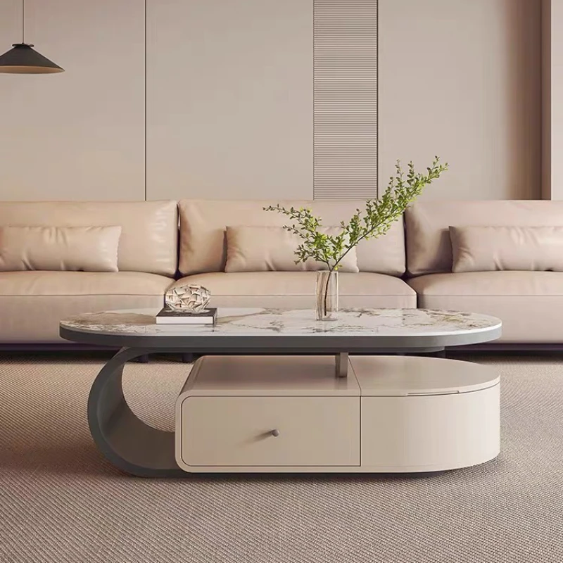 

Italian Style Light Luxury Drawers Coffee Table Creativity Living Room Modern Tables Mini Center Dining Service Nordic Furniture