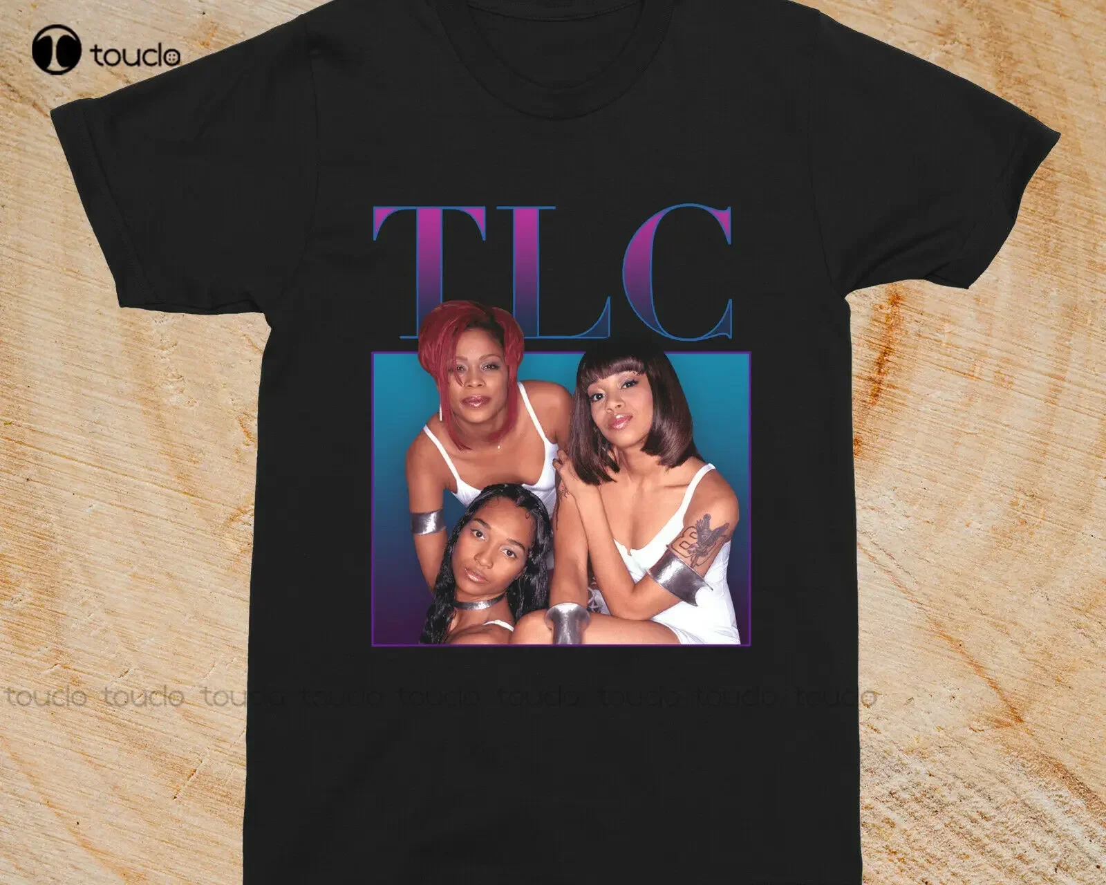 Tlc 90S Music 90S Crewneck Vintage Shirt T Shirt Print Printer Custom Aldult Teen Unisex Digital Printing Tee Shirt Xs-5Xl