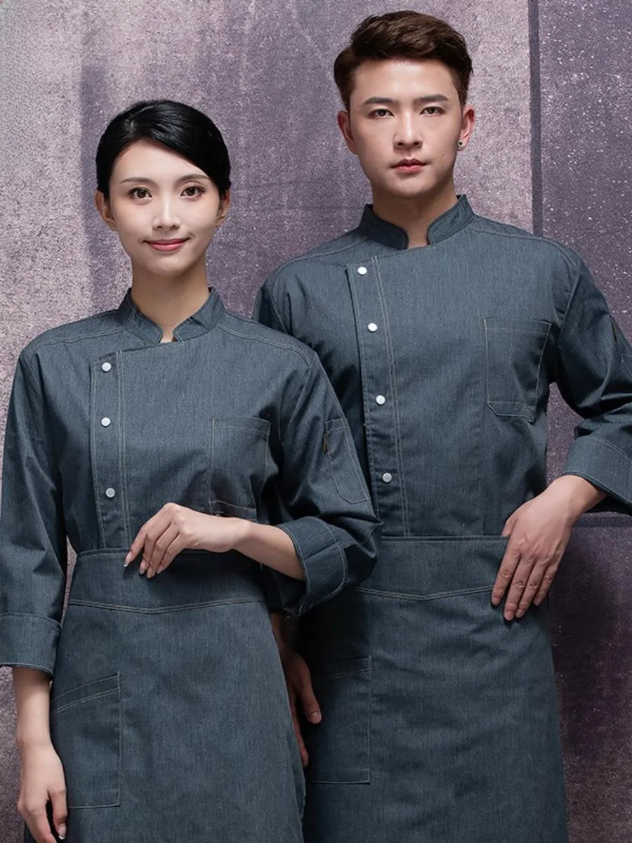 

Men's Long Sve Chef Work orm Set for Restaurant Bakery Hotel Kitchen Cooking Dining Cotton Blend Fabric Spring Season