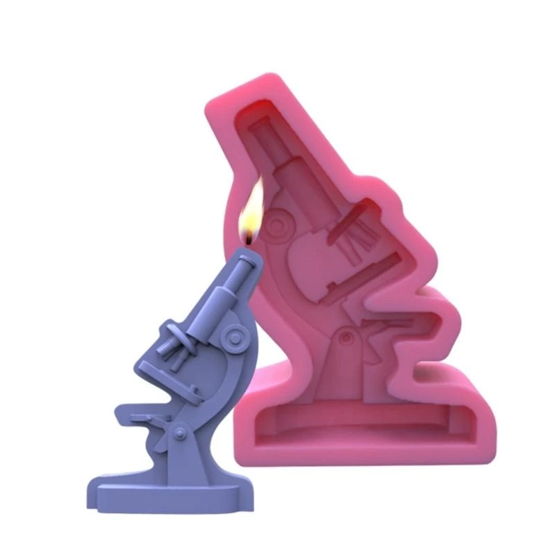 N5KE Unique Microscope Silicone Mold Gypsum Ornament Aromatherapys Resin Mold