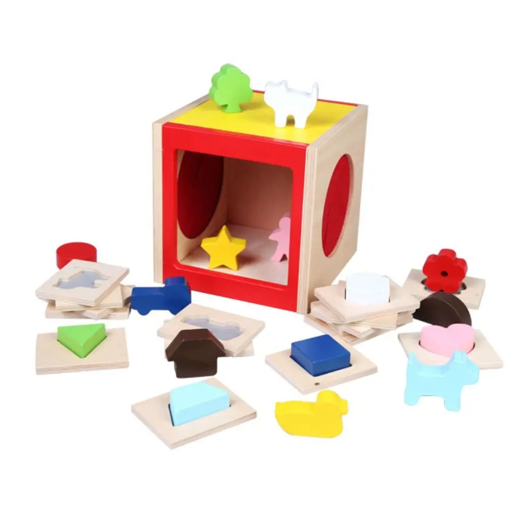 

New Montessori Children's Puzzle Toys Wooden Interactive Educational Toys Geometric Shapes Kids Sensory Toys Gifts