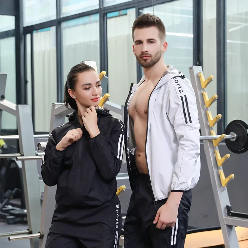 Sauna Suit Men Burning Sportswear Women Tracksuit Gym Clothing Set Fitness Bodybuilding Weight Loss Sweating Suit Plus Size