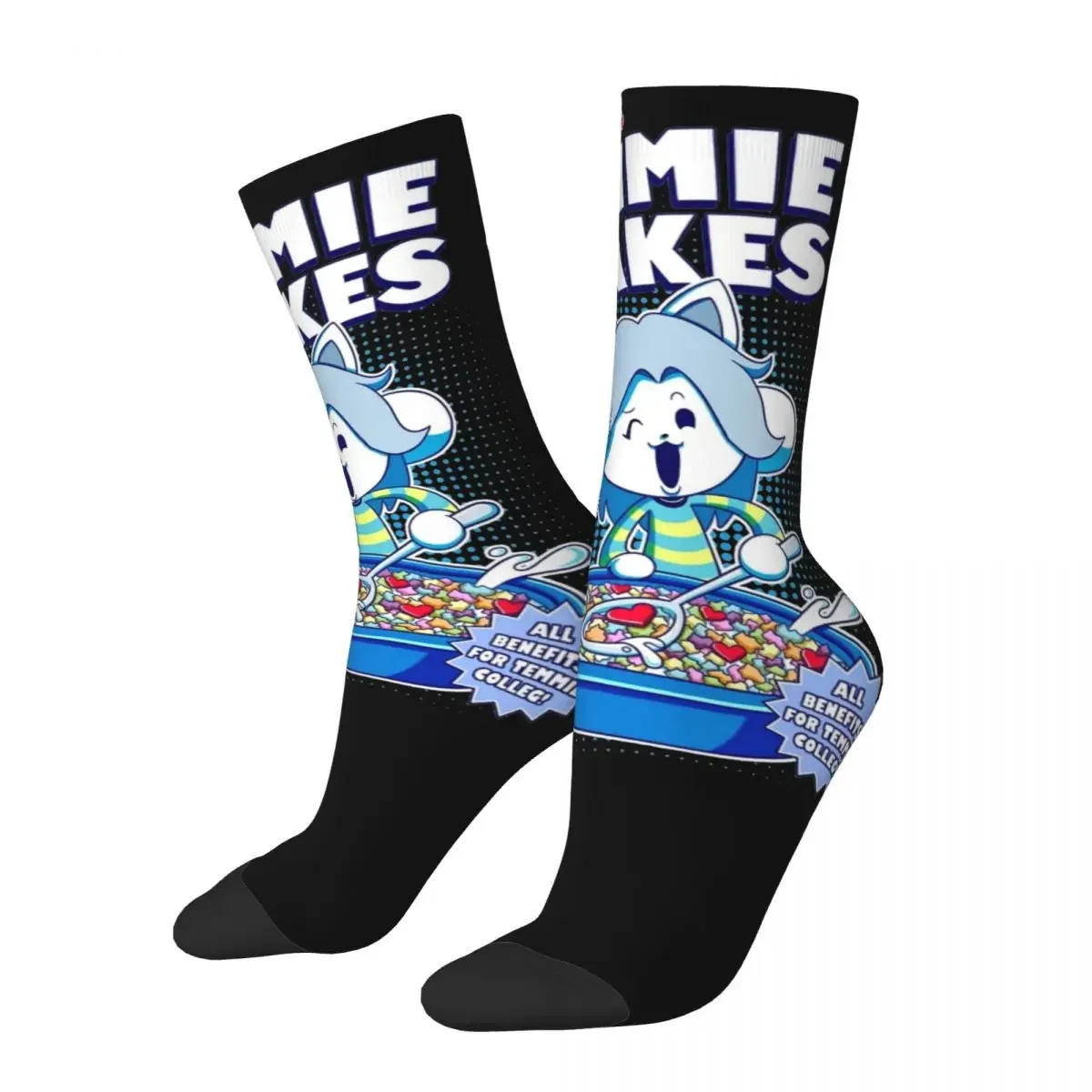 New Male Men Socks Crazy Temmie Flakes Undertale Sock Game High Quality Women Socks Spring Summer Autumn Winter