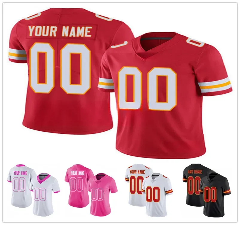 

Custom #15 Patrick Mahomes #87 Travis Kelce #10 Isaih Pacheco Kansas City Men Football Jersey #95 Chris Jones Harrison Butker S