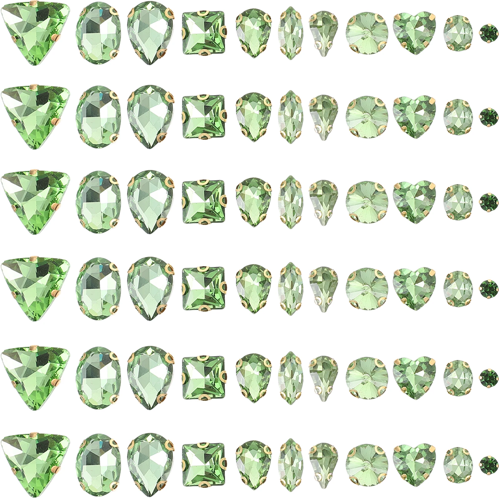 

130pcs Glass Rhinestones Sew On Decorative Materials For Clothing Accessories Bag Decor Craft Claw Rhinestone Decors