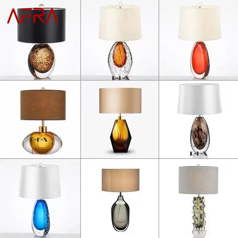 

AFRA Nordic Glaze Table Lamp Modern Art Iiving Room Bedroom Study Hotel LED Personality Originality Desk Light