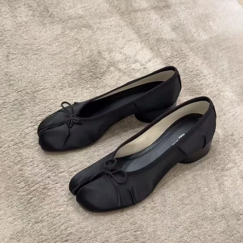 Retro Women's Shoes Fashion Japanese Style Shallow High Heels for Woman Exquisite Bow Casual Shoes Designer Shoes Zapatos Mujer image 5