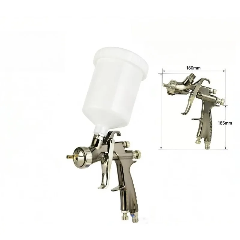LVLP Gravity Feed Air Spray Gun H‑902P 1.3mm Nozzle 600cc Steel Cup Pneumatic Car Surface Painting Spraying Tool