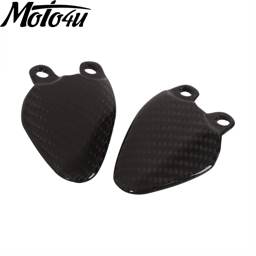 

MOTO4U Carbon Fiber Motorcycle Heel Guard Rearset Plate Foot Peg Protector Overlay For Triumph Rocket III 2020 2021 2022