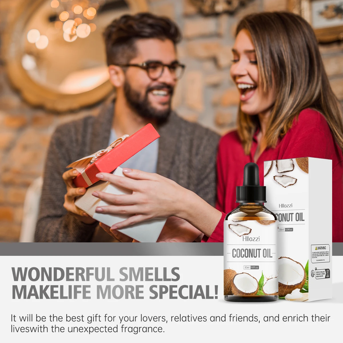 Olio essenziale di cocco adatto per il massaggio raschiante diffusore di aromaterapia per la cura delle ciglia dei peli del viso olio essenziale universale