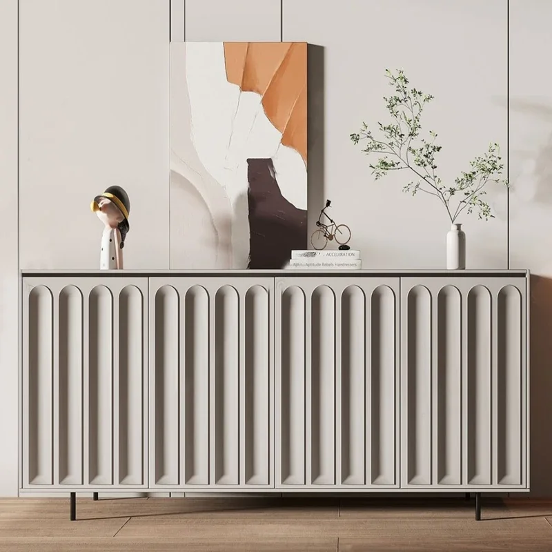 JJNordic Minimalism Sideboard Cabinet Paint Entrance Entrance Double Door Shoe Cabinet Modern Light Luxury Living Room Locker