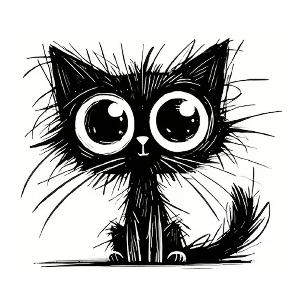 Adorable Black Cat Switch Sticker, Self-Adhesive Vinyl Decal, Used for Car Windows, Bumper, Laptops, Windows, Glass, Walls