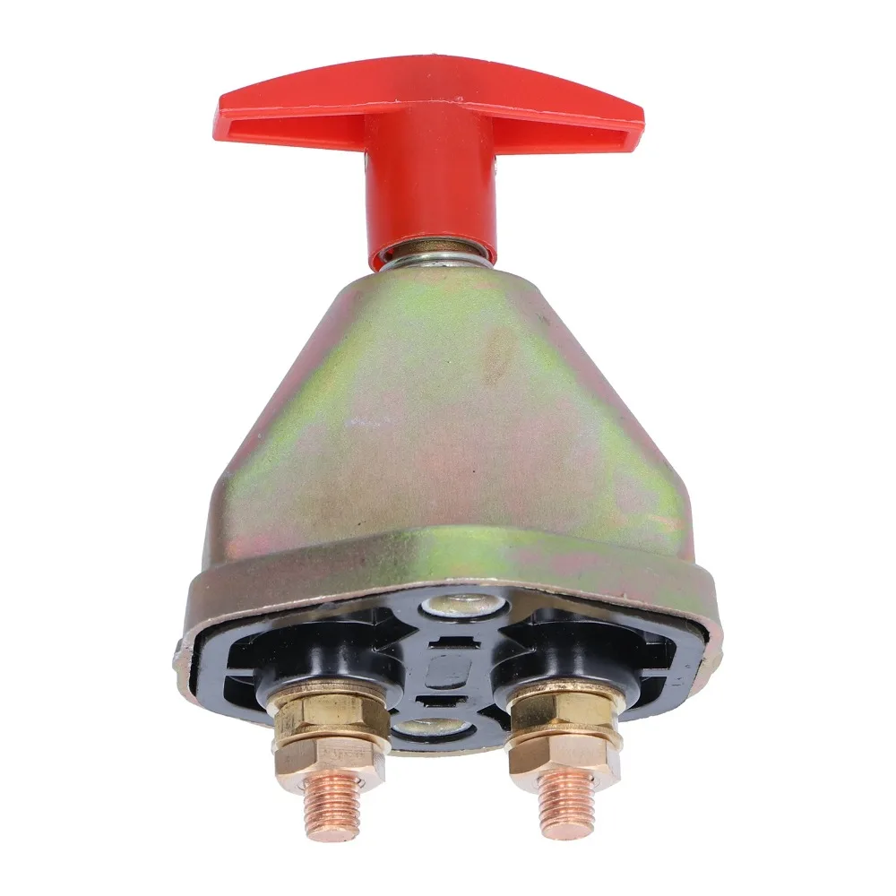 Power Cut Off Switch JK451 Battery Isolator Switch Heavy Duty 12-24V Power Kill Cutoff Compact Copper Battery Disconnector Boats