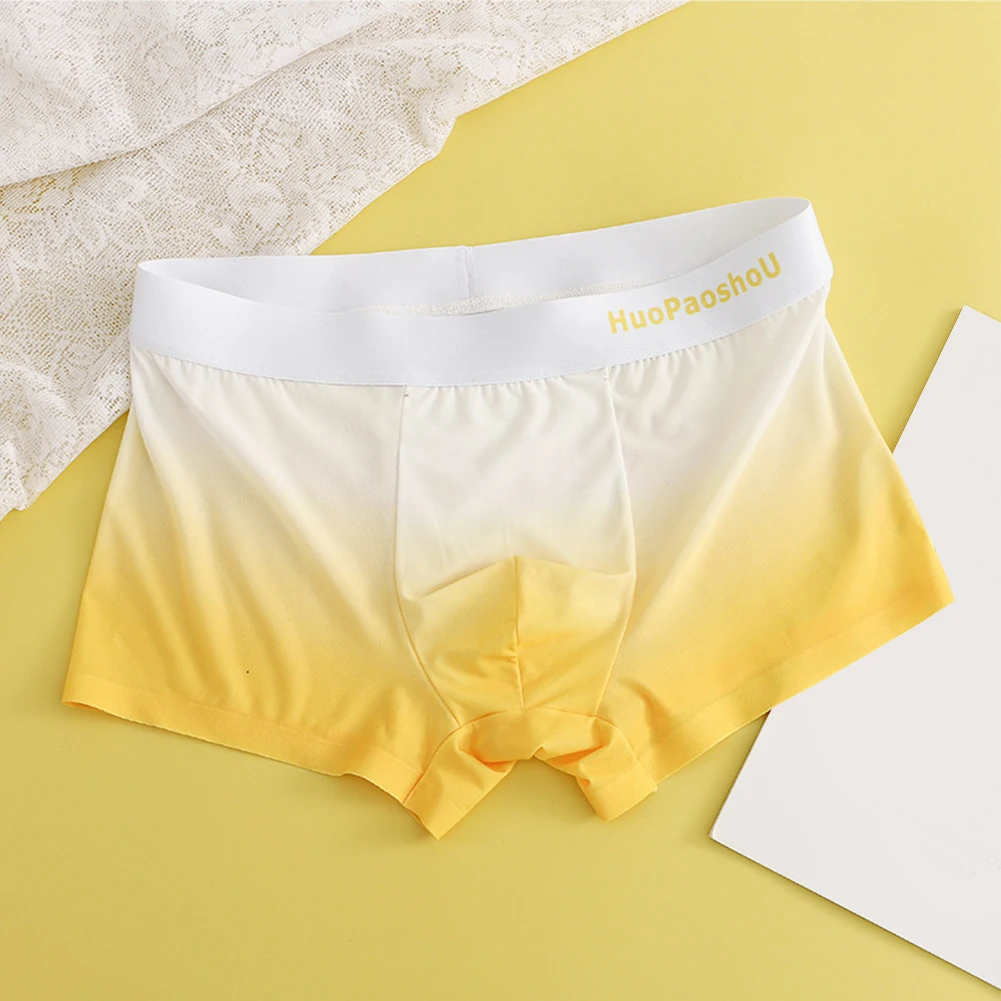 

Daily Comfort XL Yellow Ice Silk Underwear Thin Seamless Boxer Shorts Boxer Thin Underwear 10 Spandex Material