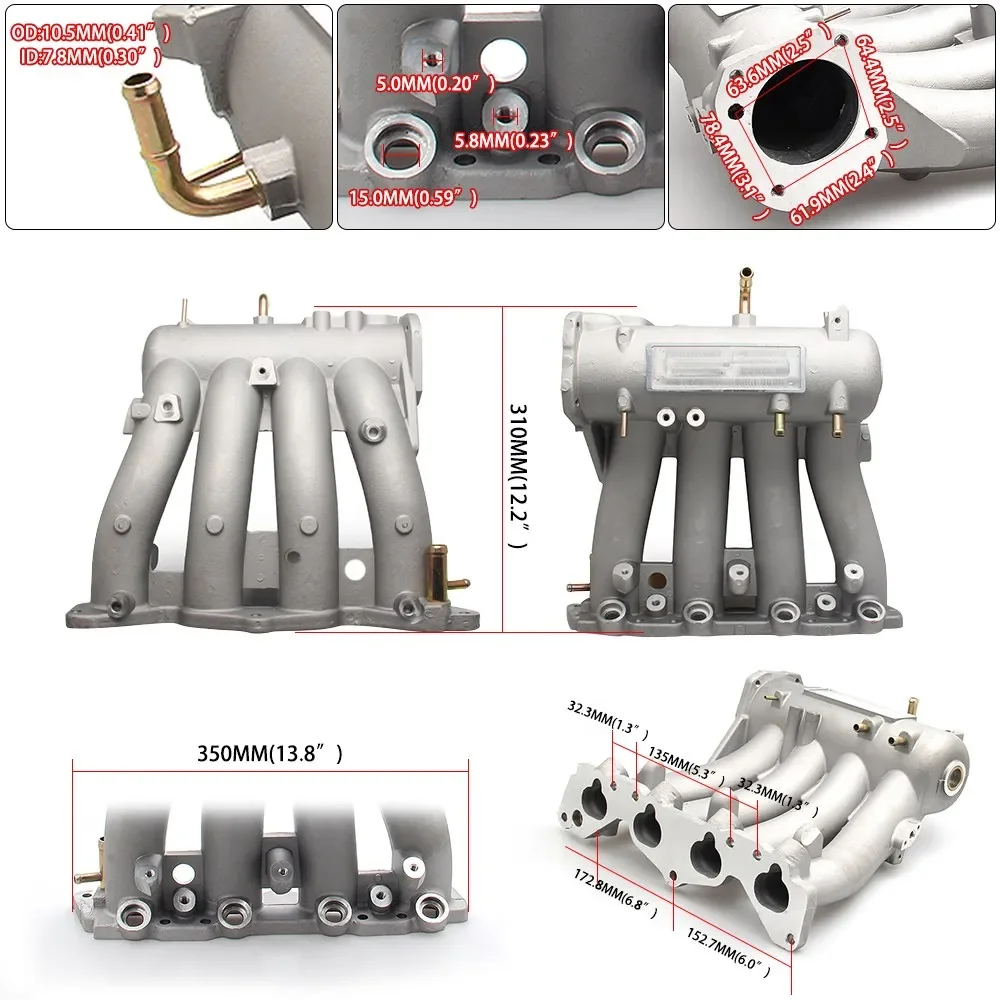 سيارة متقدمة جديدة D15 D16 D-SERIES مشعب سحب من الألومنيوم لـ 1988-2000 HONDA CIVIC CRX DEL SOL نظام السحب العلامة التجارية IM-1005