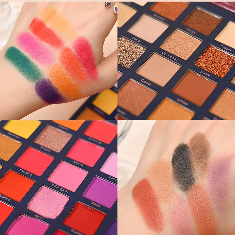 พาเลทแต่งหน้าอเนกประสงค์ 68-in-1 - คอนทัวร์, ไฮไลท์, บลัชออน และอายแชโดว์, ชุดเครื่องสำอางสำหรับใบหน้าและดวงตาสำหรับช่างแต่งหน้า, ขนาดใหญ่