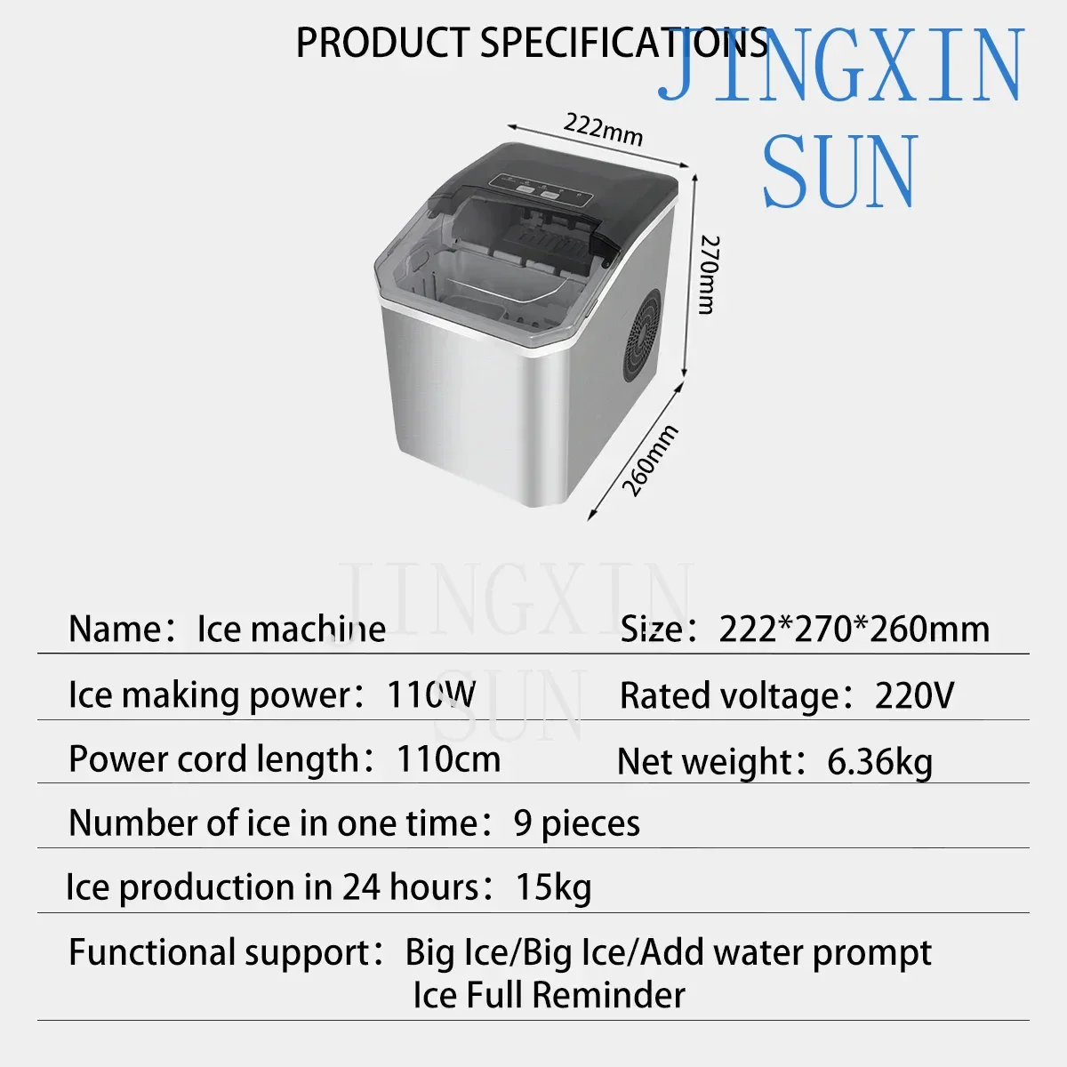 Customizable    220 V Kitchen Machines Electric Cubes Professional Ice Machine For The House home coffee