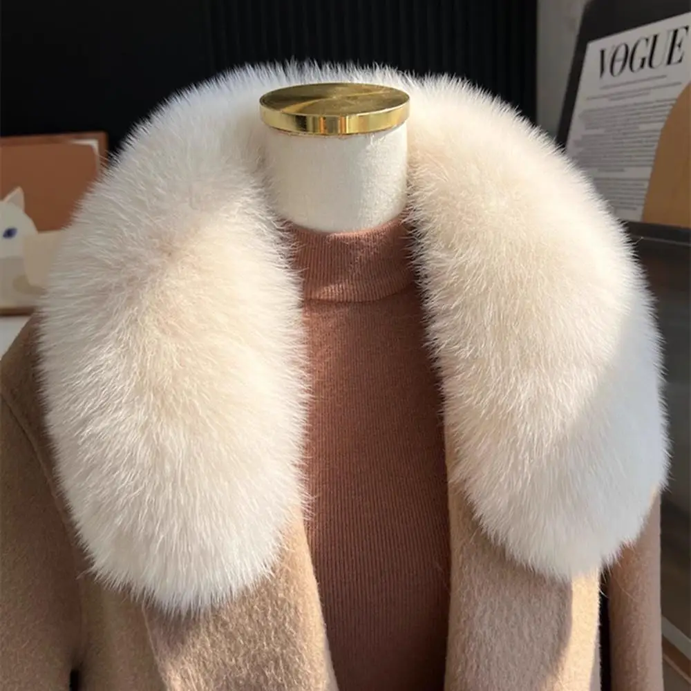 

Women Faux Fox Fur Collar Shawl Furry Fur Collar For Winter Coat Hood Fur Decor Fake Fur Scarf Parkas Coat Fur Collar Scarves