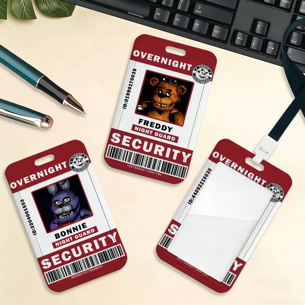 Five N-Nights at F-Freddy's ID Card Holder Campus Students With Lanyard Work Cardcase Bus ID Gifts