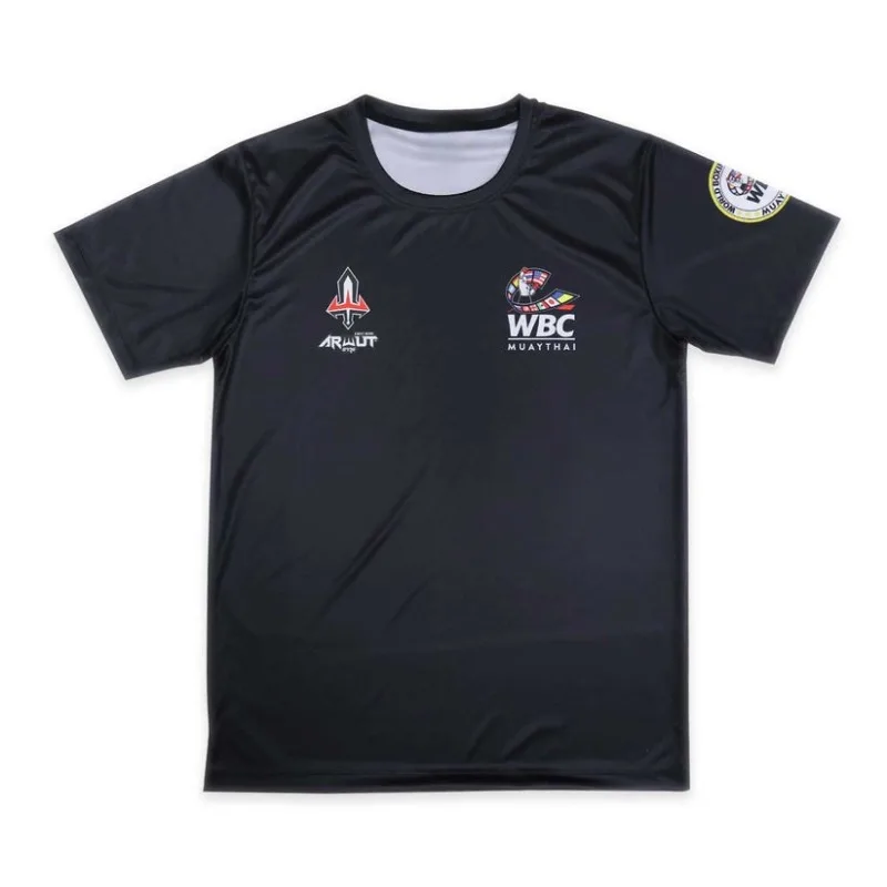 2026 ARWUT&WBC Muay Thai Fighting Sport Shirt Men's 3D Printed Round Neck Breathable T-Shirt Specialized for Muay Thai Fighters