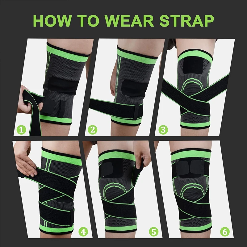 Band Compression Exercise, Fitness Knee Pads, Running, Mountaineering, Basketball Knee Pads, Warm Nylon Sports Knee Pads