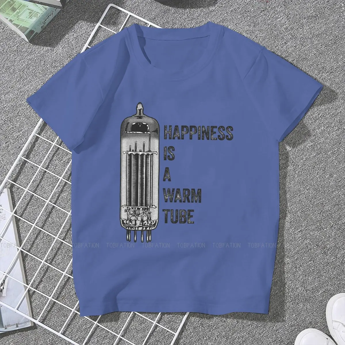 Happiness Is Warm Hip Hop TShirt  Vacuum Tube Printing Casual T Shirt Girl Short Sleeve Unique Gift Idea