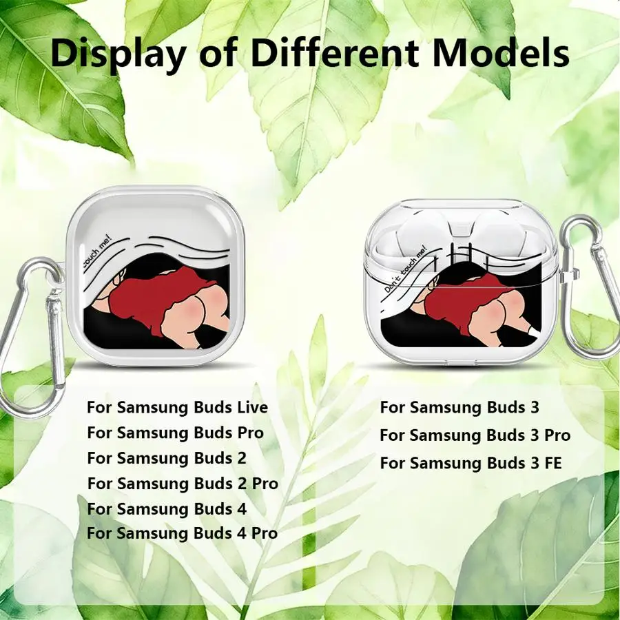 Cute Crayons Shinchan Clear Earphone Cases Cover With Hook Case For Samsung Galaxy Buds 4Pro Live 2 2Pro 3 FE 3Pro 4 Pro view 6
