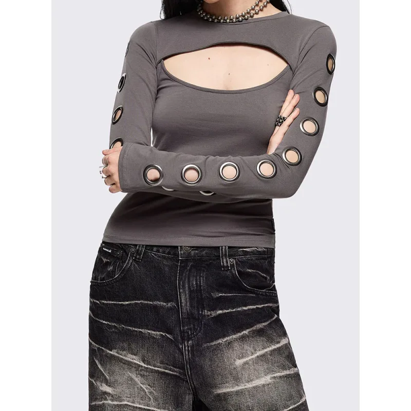 2025 otoño/invierno nuevo estilo de calle europeo y americano de moda Piercing holgado pantalones con capucha falso de dos piezas