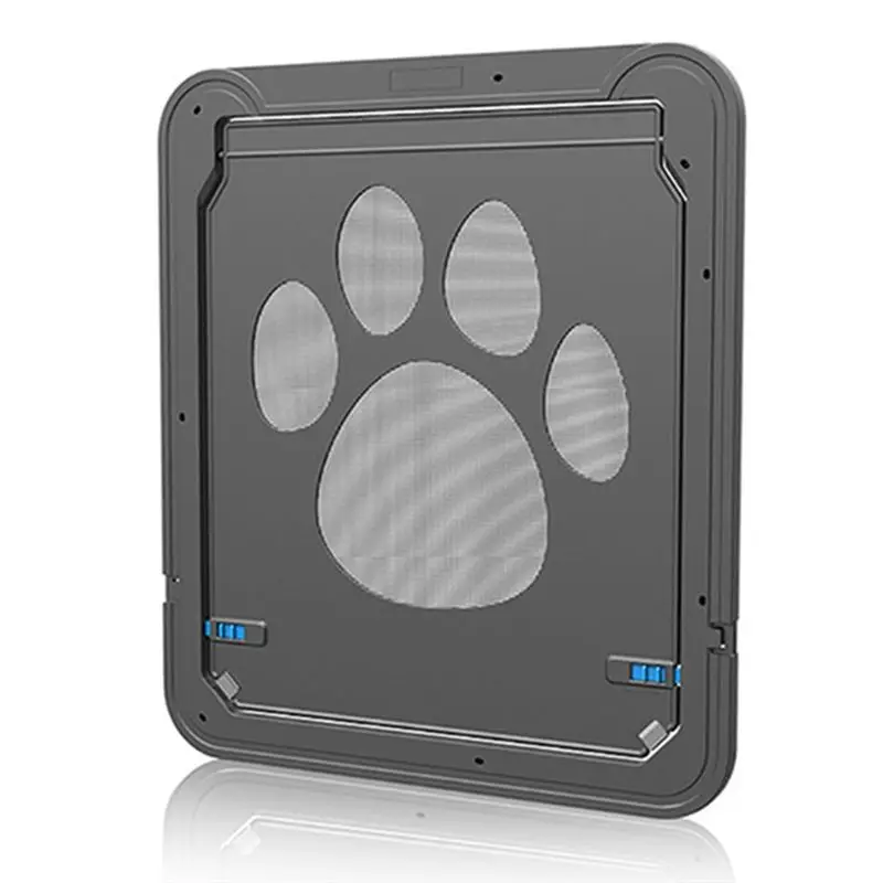 A84X-Plastic Big Dog Cat Door 4-Way Lockable For Screen Window Flap Gate Pet Tunnel Fence Free Access Safety