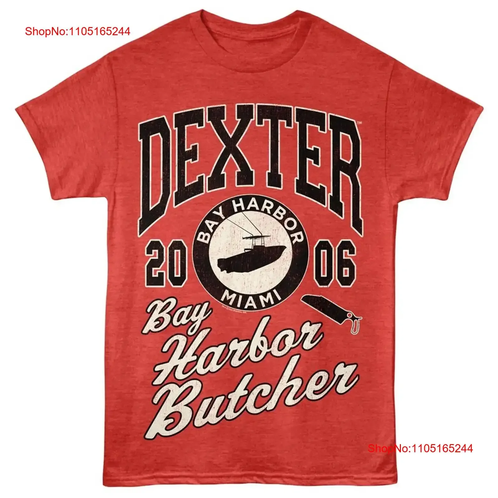

Футболка DEXTER MORGAN 2006 BAY HARBOR BUTCHER TV Show, новая мужская красная футболка Heather, винтажная стираная уличная одежда, универсальная