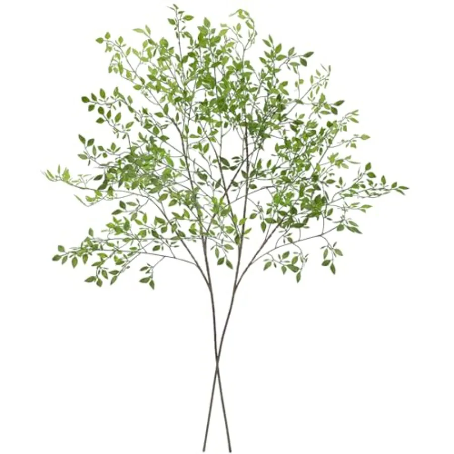 

Artificial Plants 2PCS 43.3 Inch Green Nandina Tall Plants for Wedding Shop Garden Office Home Décor Greenery Stems Fake Branch