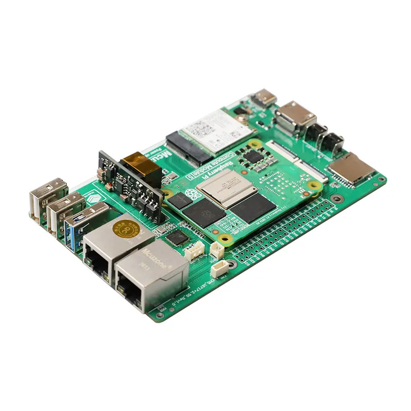Raspberry Pi CM5-W2.5G-PoE PoE Expansion Board Dual Gigabit 25G PoE Ethernet WiFi 7 USB 3.0 For Edge Computing AI Applications