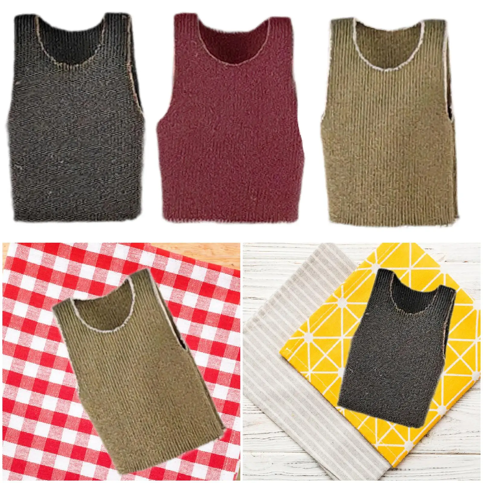 1:18 Vest Photography Props Accessory Handmade Doll Clothes Miniature Clothing Costume for 3.75 inch Doll Model Figures Body