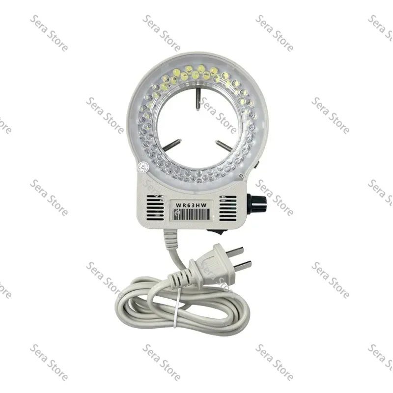 Microscope ring light source WR63HW adjustable brightness uniform concentrating LED CCD camera 56 lamp beads