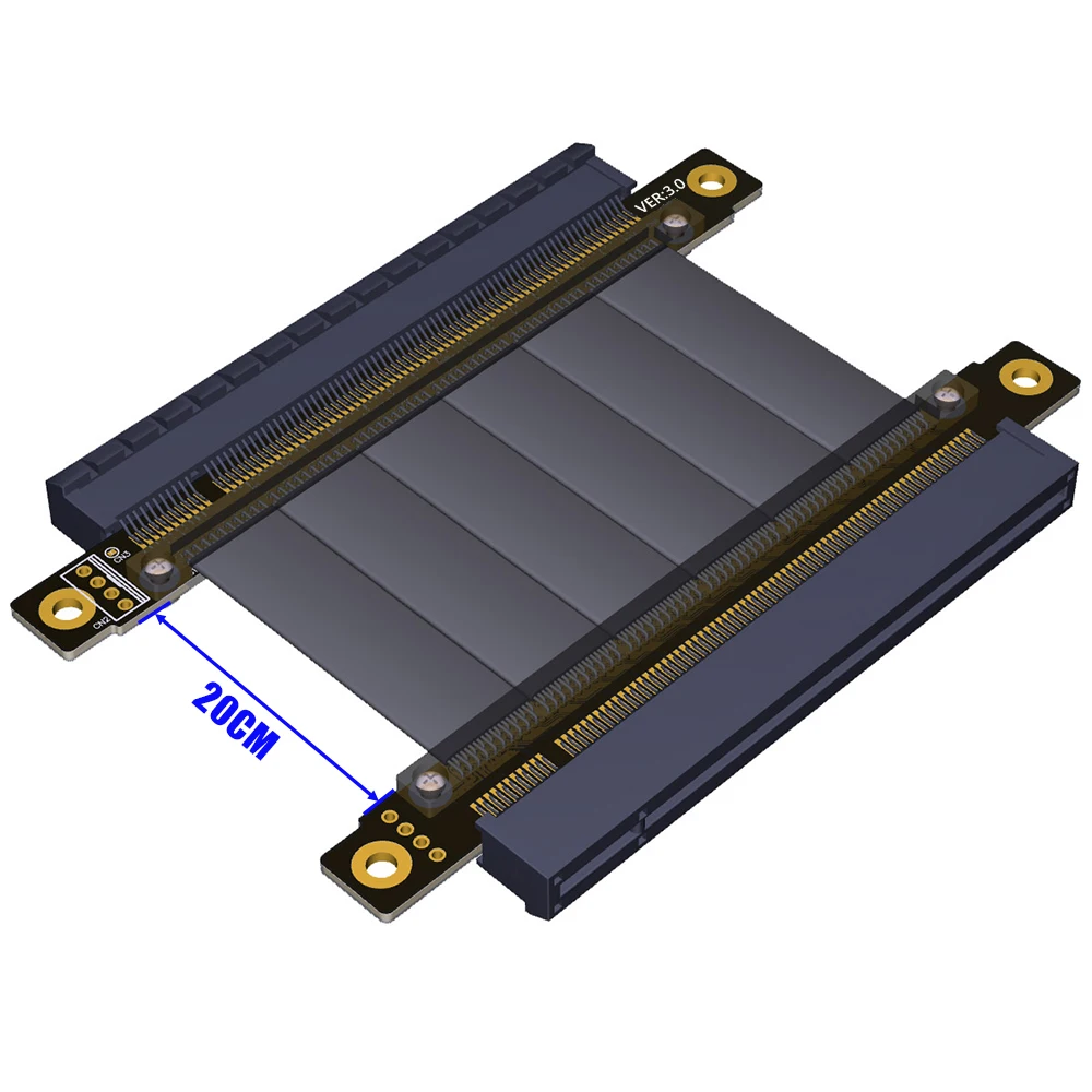 BTBcoin-Riser de Direction d'Ordinateur, Rallonge PCI-E 16X, PCI Express, Câble d'Extension PCIE 16X Femelle à 16X Femelle, Fentes, Flexible