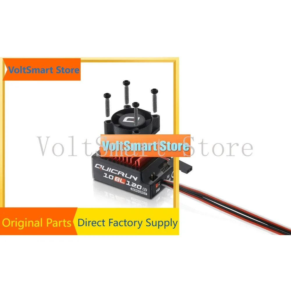 VoltSHobbywing Quicrun Sensored 10BL120 120A 2-3S Lipo Speed Controller Brushless ESC Fit 3650 3660 Motor For 1/10 1/12 RC Toy C
