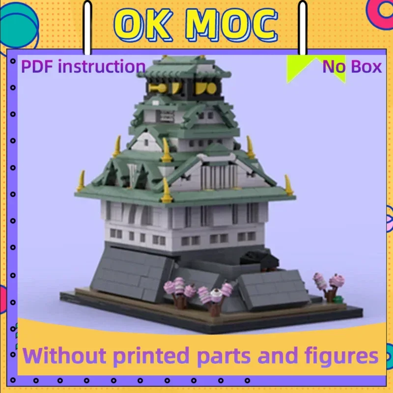 

Moc Building Blocks Street View Model Osaka Castle Technical Bricks DIY Assembly Construction Toys For Child Holiday Gifts