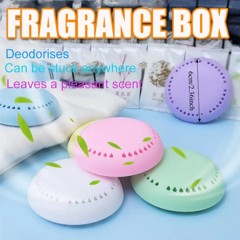 

Round Candy-Coloured Aroma Diffuser Adhesive Aroma Air Freshener Fragrance Box Deodorising Box Car Interior Accessories
