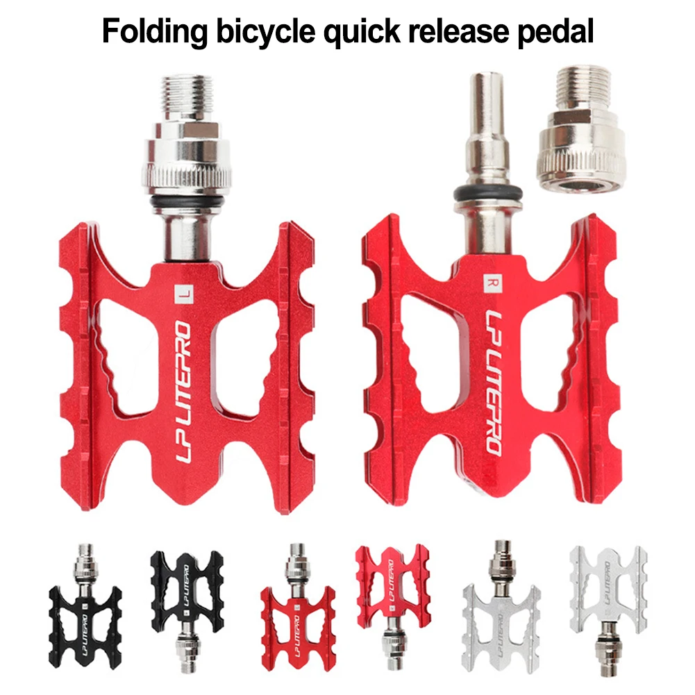 New High Quality Bike Pedal MTB Bicycle Part Folding Labor-saving Quick Release Safe Riding Ultralight Widened