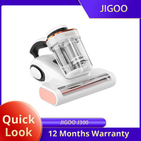 JIGOO J300 Dual-Cup Smart Mite Cleaner with 13KPa Suction, Dust Mite Sensor, Metal Brushroll, 55℃ Hot Air, 99.9% Mite Elimination, Dual-Cup Design, 500W Rated Power, 0.38L Dust Cup, 76dB Noise