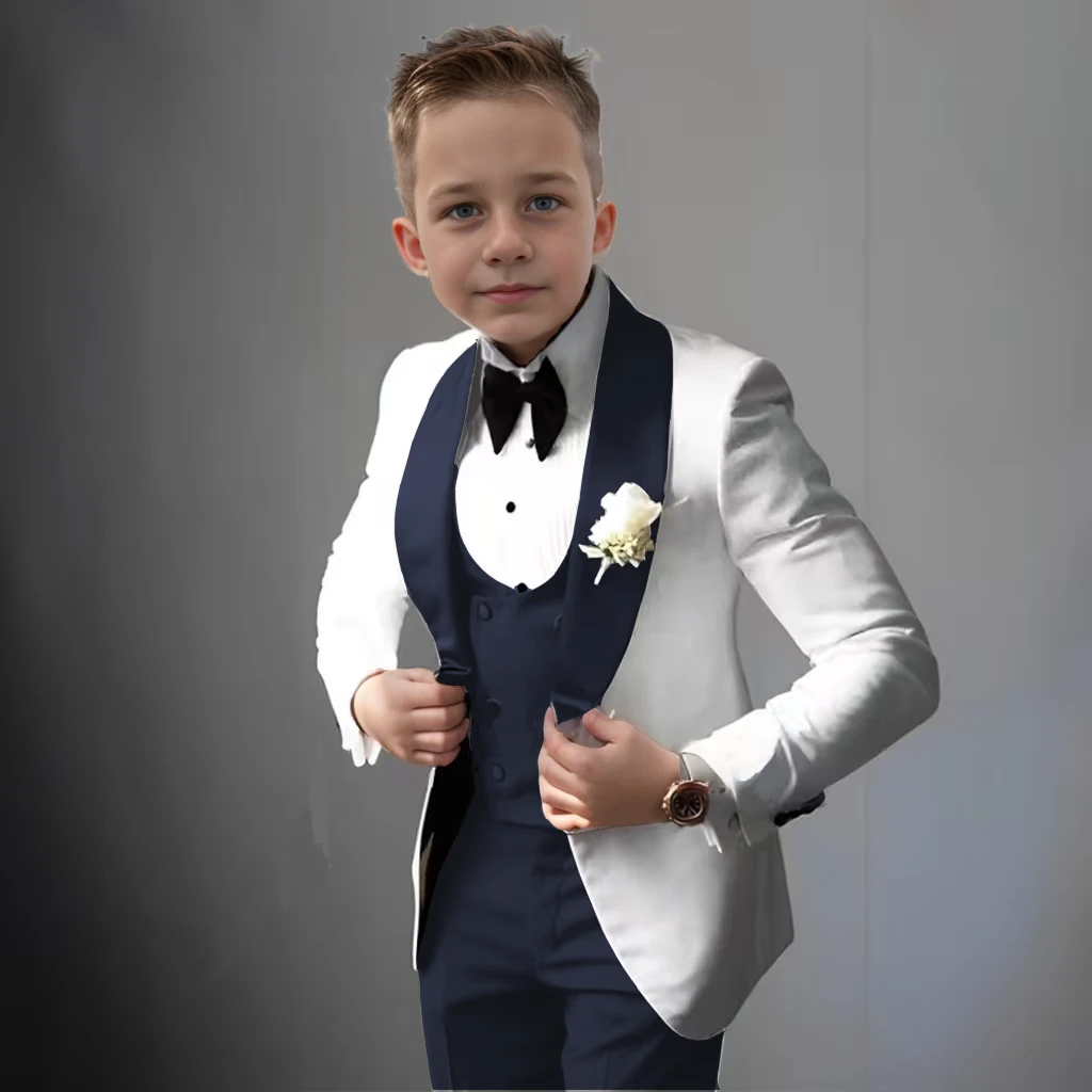 

Formal Suit Set Blazer Vest And Pants 3 Pieces Slim Fit Boy's Suit Classic Clothes Elegant Kids Clothes Prom Evening Party