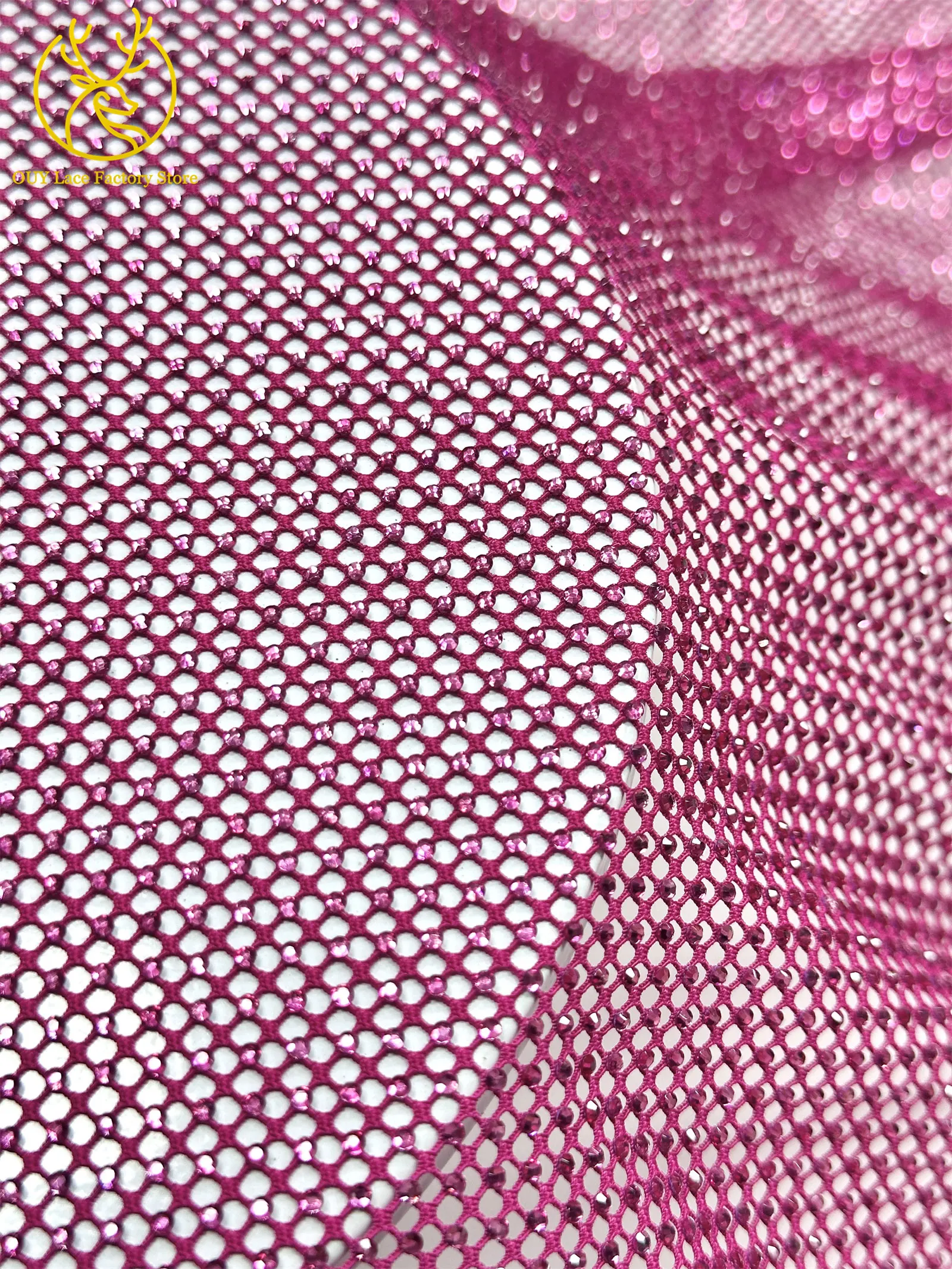 Modischer Österreichischer Diamant-Spitzenstoff 2026 Hochwertiger Kristall-Verzierter Stoff für Afrikanische Abendkleider Nähstoff – Detail 17
