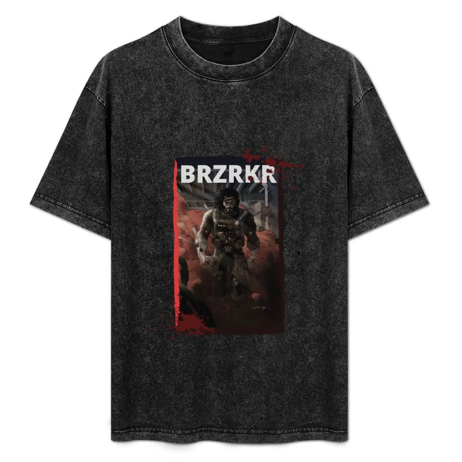 

BRZRKR Sticker T-Shirt Plus Size Short Sleeve T-Shirt