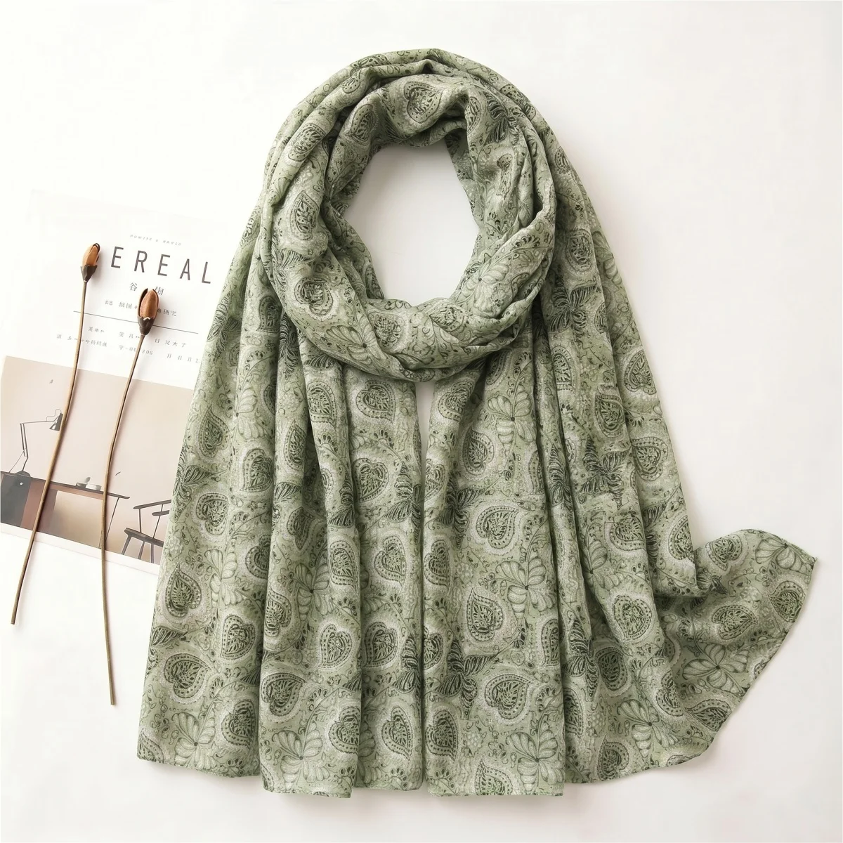 Scarf Print Cotton Muslim Pashmina Shawl Bandana Hijab Wrap Woman Fashion Luxury Gentle Breathable Light Headscarf Daily