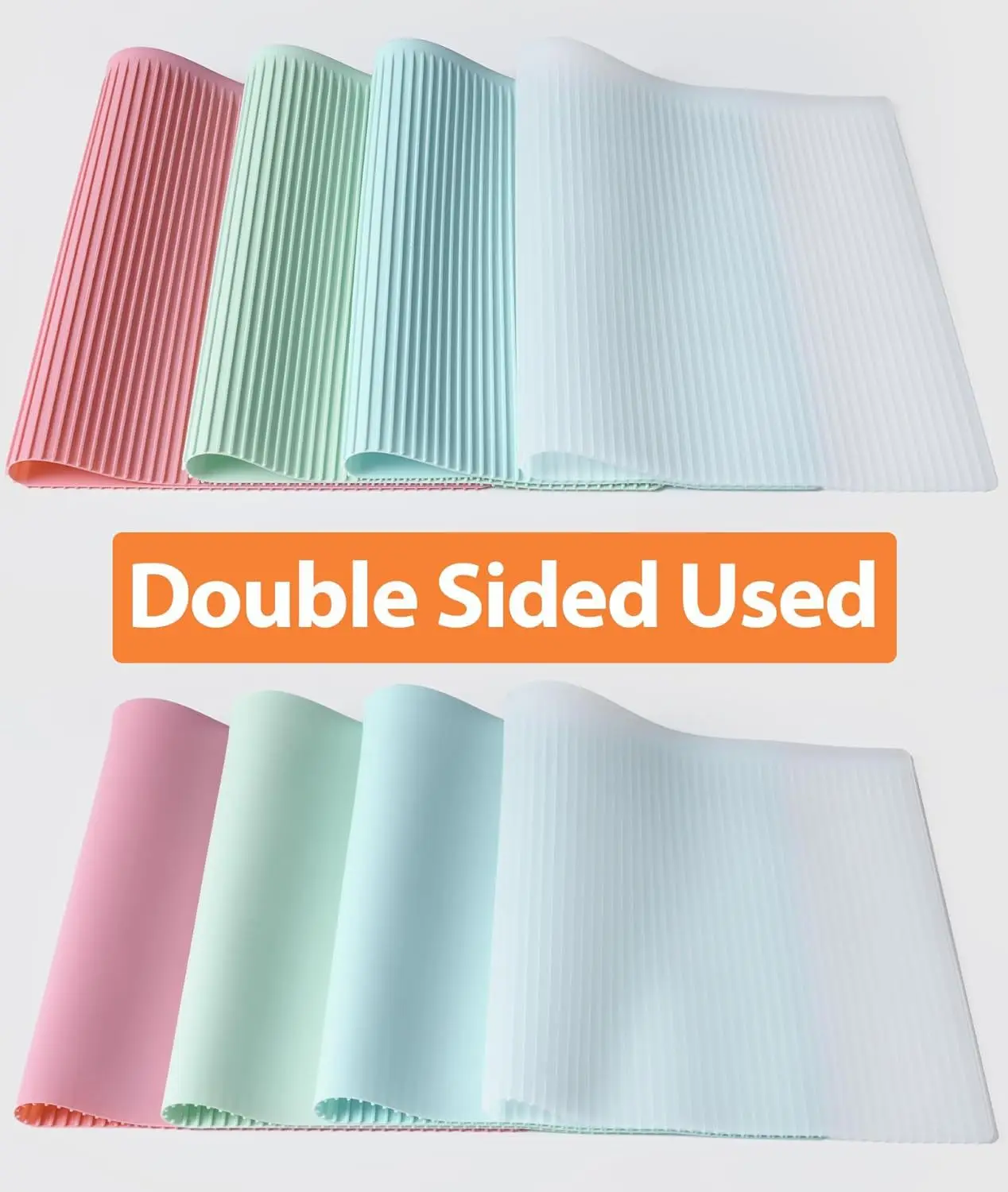 1/4pcs Silicone Waterproof Refrigerator Liner Set-Moisture-Proof, Non-Slip, Washable,Double Sided Reusable, Square Drawer Insert